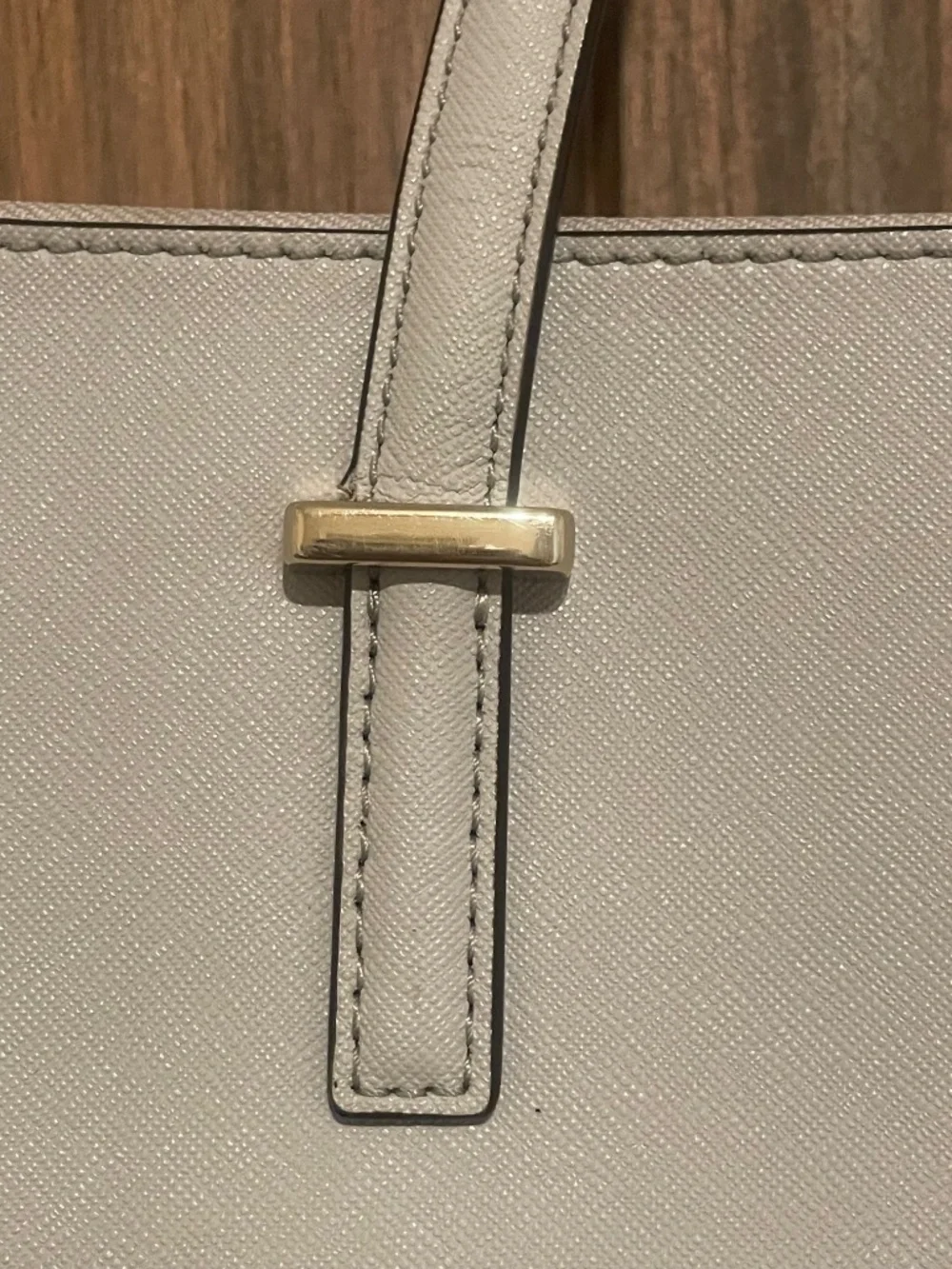 Kate Spade Light Gray/Blue Leather Cedar Street Jensen Tote